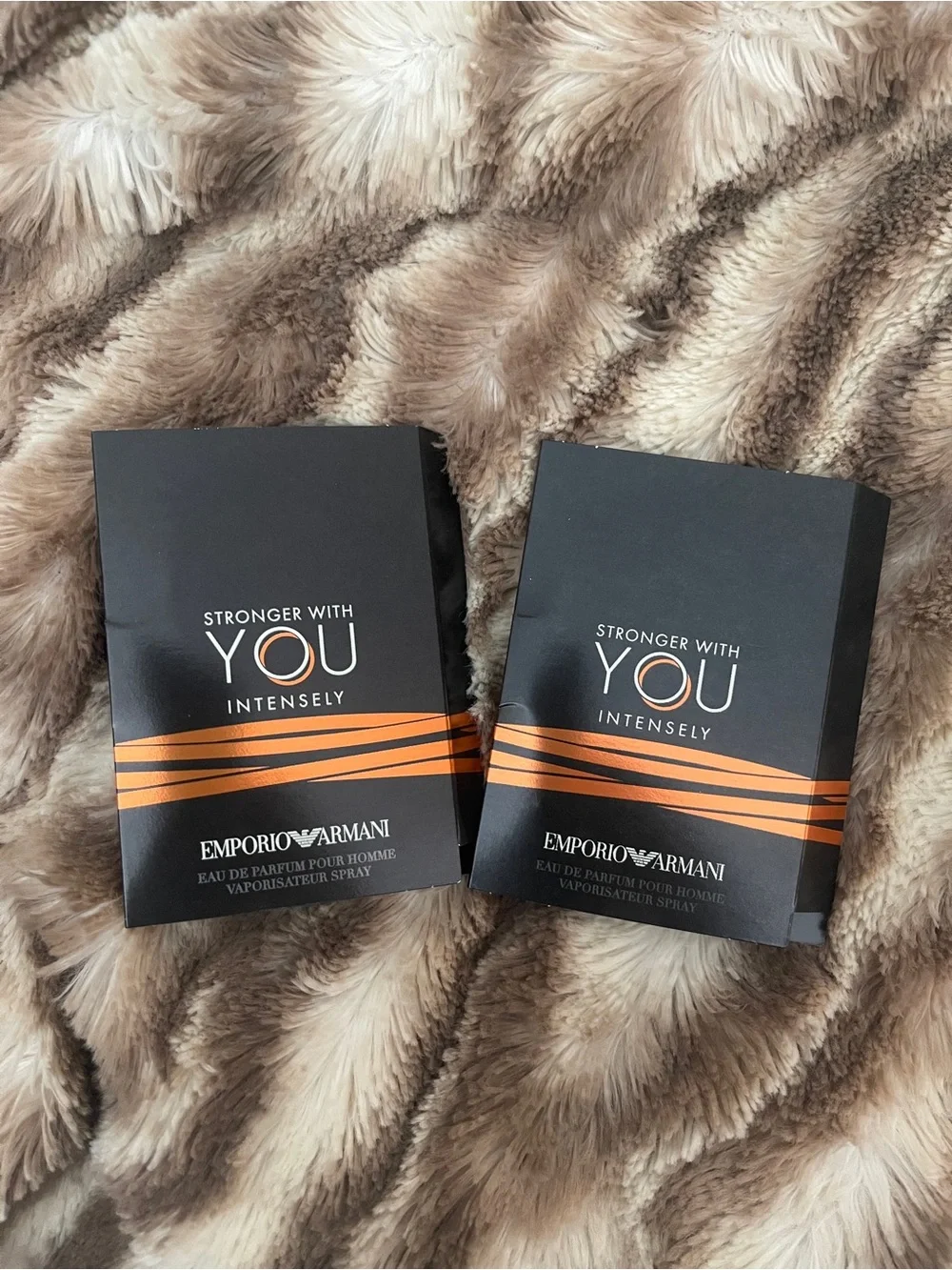 Emporio Armani Stronger with You Intensely Men's Cologne Sample Bundle Lot of 2